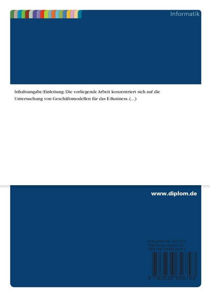 Produktbild: Gesch&auml;ftsmodelle f&uuml;r das E-Business