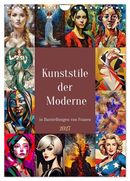 Produktbild: Kunststile der Moderne in Darstellungen von Frauen (Wandkalender 2027 DIN A4 hoch), CALVENDO Monatskalender