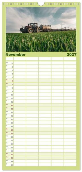 Produktbild: Familienplaner 2027 - Agrartechnik mit 5 Spalten (Wandkalender, 21 x 45 cm) CALVENDO