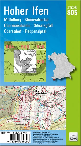 Produktbild: ATK25-S05 Hoher Ifen (Amtliche Topographische Karte 1:25000)