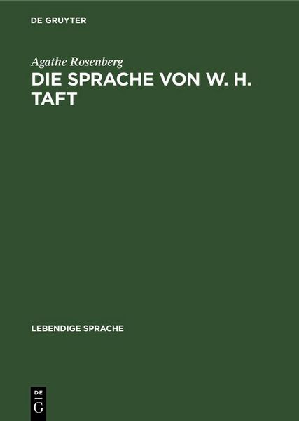 Produktbild: Die Sprache von W. H. Taft