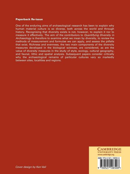 Produktbild: Quantifying Diversity in Archaeology