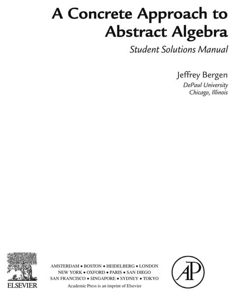 Produktbild: A Concrete Approach To Abstract Algebra,Student Solutions Manual (e-only)
