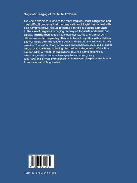 Produktbild: Diagnostic Imaging of the Acute Abdomen