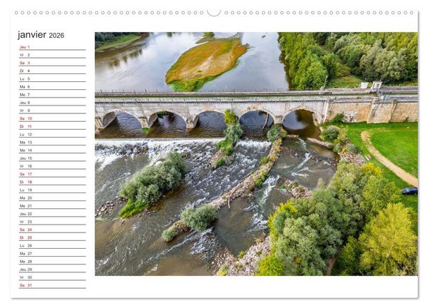 Produktbild: Les couleurs de l'Allier - Un affluent la Loire (Calendrier mural 2026 DIN A2 vertical) calendrier de bureau