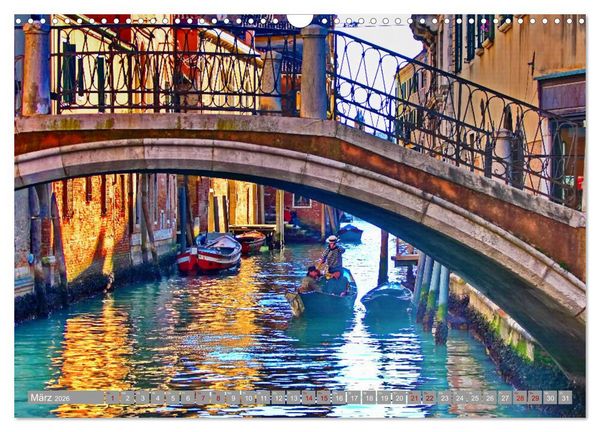 Produktbild: Venedig - Die Lagunenstadt (Wandkalender 2026 DIN A3 quer), CALVENDO Monatskalender