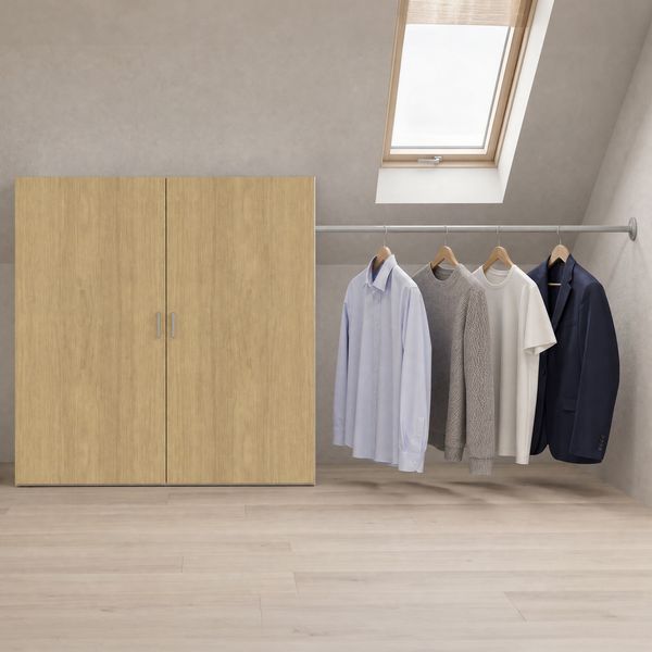 Produktbild: Dachschr&auml;gen Kleiderschrank mit Stange Dacho L