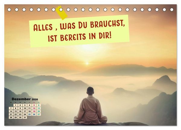 Produktbild: Work - Life - Balance - unterwegs mit coolen Spr&uuml;chen (Tischkalender 2026 DIN A5 quer), CALVENDO Monatskalender