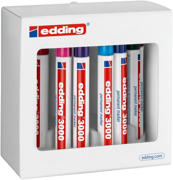 Produktbild: edding 3000 Permanentmarker, 10er Set Rundspitze