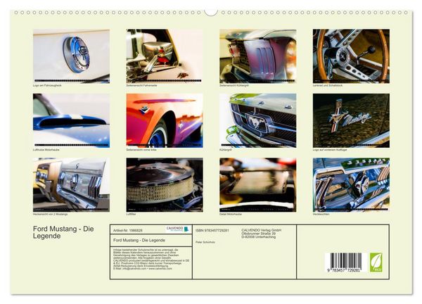 Produktbild: Ford Mustang - Die Legende (hochwertiger Premium Wandkalender 2026 DIN A2 quer), Kunstdruck in Hochglanz