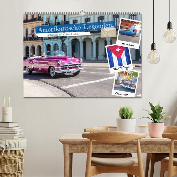 Produktbild: Amerikanische Legenden, unterwegs auf Kubas Stra&szlig;en (Wandkalender 2027 DIN A2 quer), CALVENDO Monatskalender