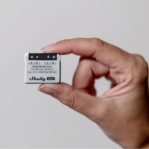 Produktbild: Shelly PM Mini Gen3 Schalt-Messaktor Wi-Fi, Bluetooth