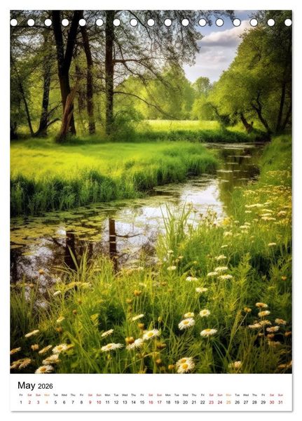 Produktbild: Rhythmic Nature (Desk Calendar 2026 DIN A5 portrait), CALVENDO 12 Month DeskCalendar