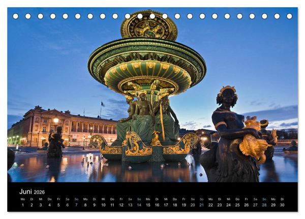Produktbild: Paris bei Nacht 2026 (Tischkalender 2026 DIN A5 quer), CALVENDO Monatskalender