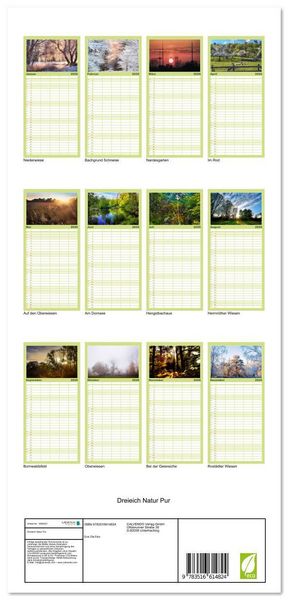 Produktbild: Familienplaner 2026 - Dreieich Natur Pur mit 5 Spalten (Wandkalender, 21 x 45 cm) CALVENDO