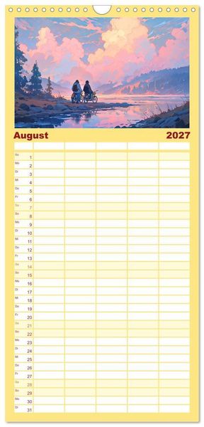 Produktbild: Familienplaner 2027 - Der Jungen-Kalender mit 5 Spalten (Wandkalender, 21 x 45 cm) CALVENDO
