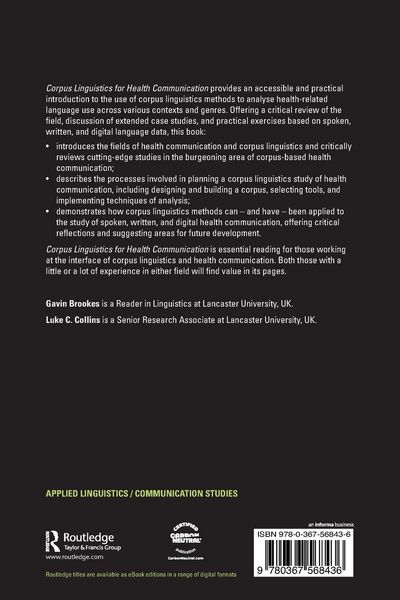 Produktbild: Corpus Linguistics for Health Communication