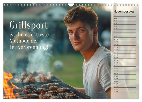 Produktbild: Lieblingshobby Grillen (Wandkalender 2026 DIN A3 quer), CALVENDO Monatskalender