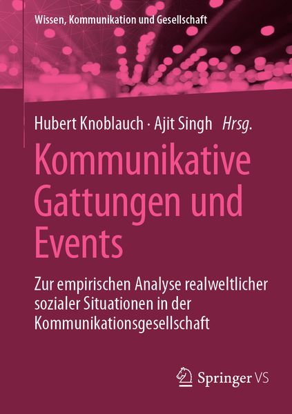 Produktbild: Kommunikative Gattungen und Events