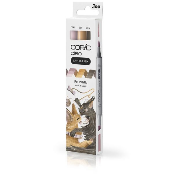 Produktbild: Copic Marker Set Ciao LAYER&MIX Pet Palette 3 St&uuml;ck Faltschachtel