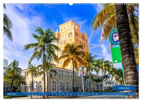 Produktbild: Kunterbuntes Miami (Wandkalender 2026 DIN A2 quer), CALVENDO Monatskalender
