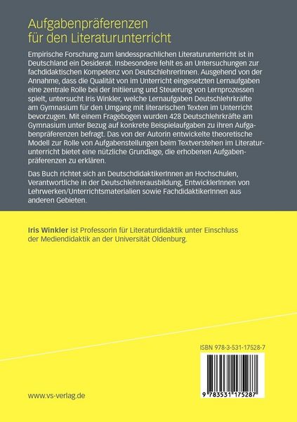 Produktbild: Aufgabenpr&auml;ferenzen f&uuml;r den Literaturunterricht