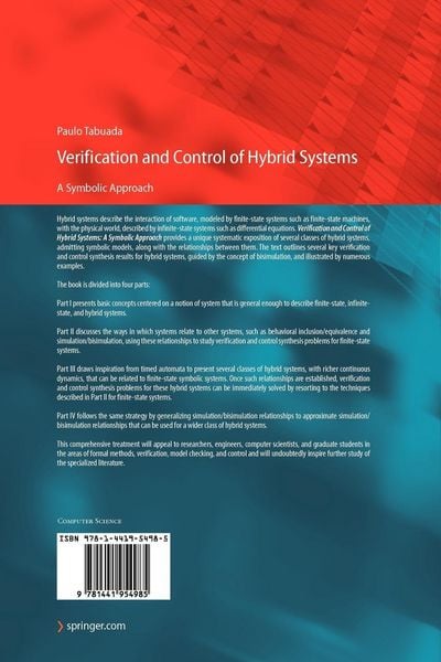 Produktbild: Verification and Control of Hybrid Systems