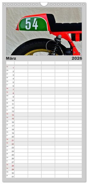 Produktbild: Familienplaner 2026 - Ducati 500 Sport Desmo mit 5 Spalten (Wandkalender, 21 x 45 cm) CALVENDO