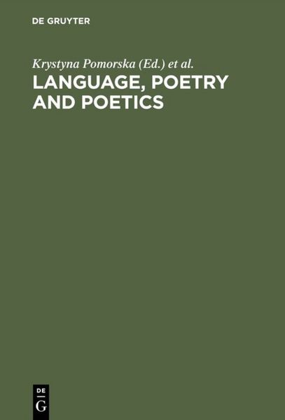 Produktbild: Language, Poetry and Poetics
