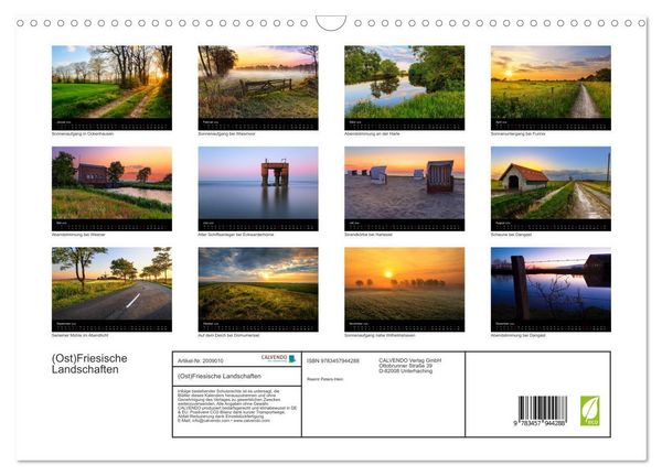 Produktbild: (Ost)Friesische Landschaften (Wandkalender 2026 DIN A3 quer), CALVENDO Monatskalender