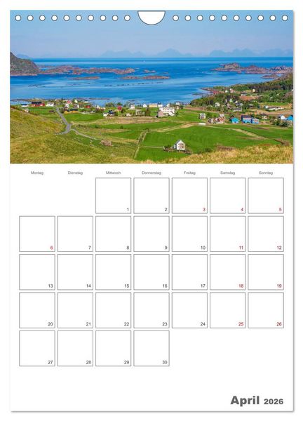 Produktbild: Norwegen - Reiseplaner (Wandkalender 2026 DIN A4 hoch), CALVENDO Monatskalender