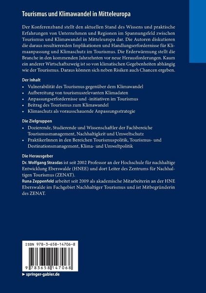 Produktbild: Tourismus und Klimawandel in Mitteleuropa