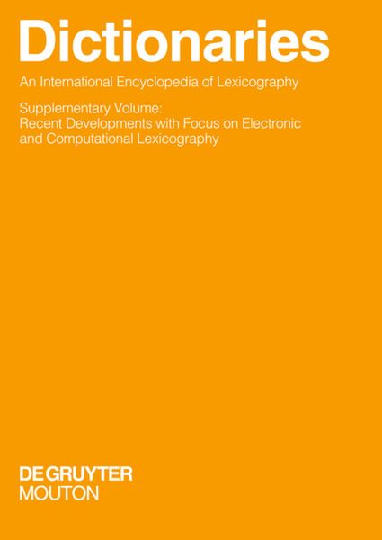 Produktbild: Dictionaries. An International Encyclopedia of Lexicography
