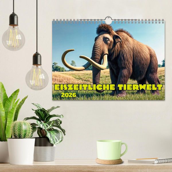 Produktbild: Eiszeitliche Tierwelt (Wandkalender 2026 DIN A4 quer), CALVENDO Monatskalender