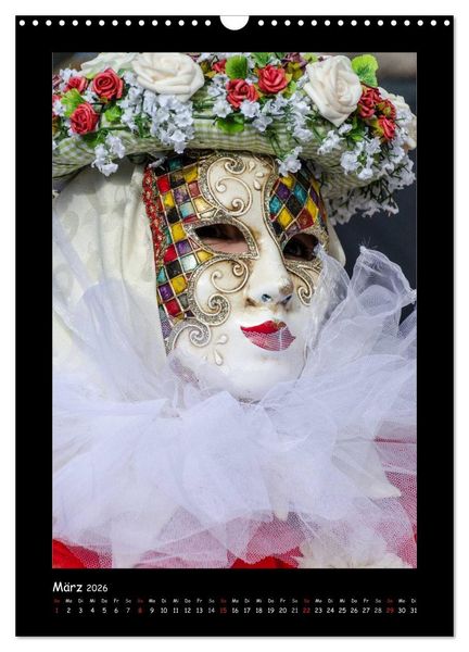 Produktbild: Venezianische Masken HALLia VENEZia Schw&auml;bisch Hall (Wandkalender 2026 DIN A3 hoch), CALVENDO Monatskalender