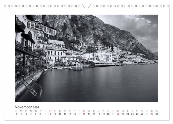 Produktbild: Limone sul Garda schwarzwei&szlig; (Wandkalender 2026 DIN A3 quer), CALVENDO Monatskalender