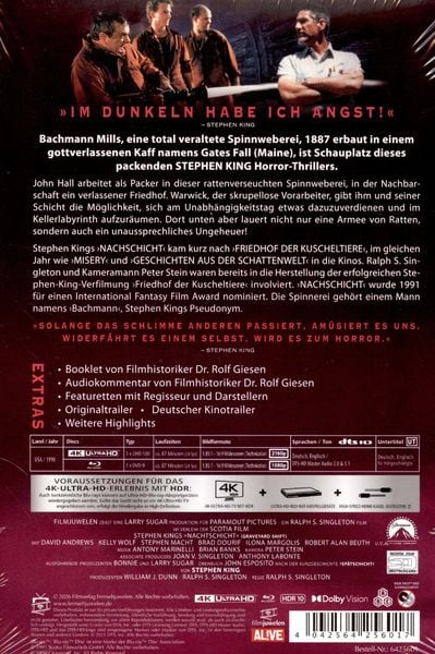 Produktbild: Stephen King's Nachtschicht (Stephen King's Graveyard Shift) - 2-Disc Limited Collector's Edition Mediabook (4K UHD + Blu-ray)