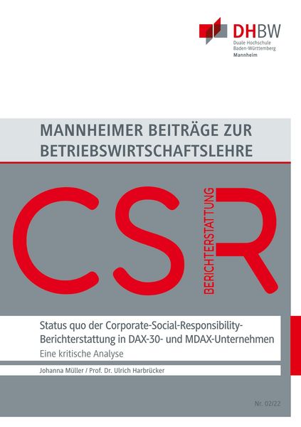 Produktbild: Status quo der Corporate-Social-Responsibility-Berichterstattung in DAX-30- und MDAX-Unternehmen