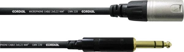 Cordial CFM6MV XLR Adapterkabel [1x XLR-Stecker - 1x Klinkenstecker 6.35 mm] 6.00m Schwarz