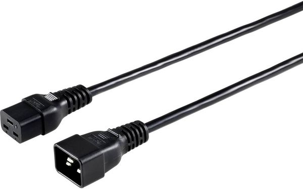 Produktbild: VOLTCRAFT CAA-1L 16 Messadapter Kaltger&auml;te-Stecker C20 - Kaltger&auml;te-Buchse C19 Dunkelgrau