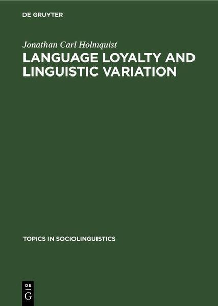 Produktbild: Language loyalty and linguistic variation