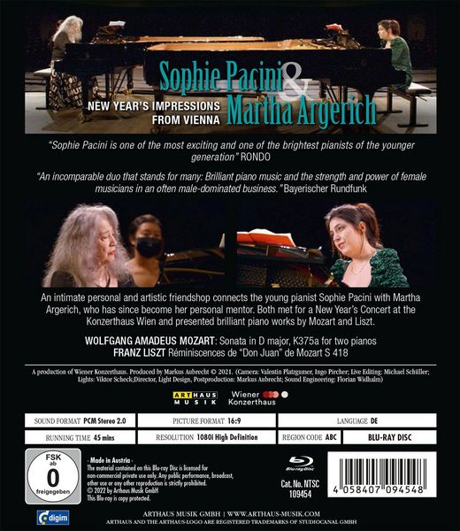 Produktbild: Sophie Pacini & Martha Argerich