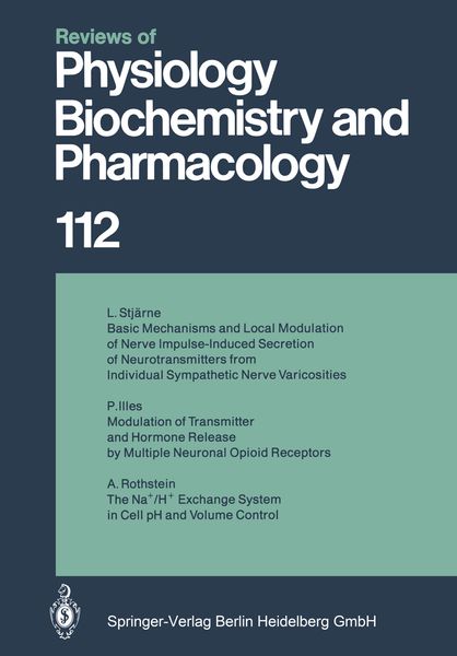 Produktbild: Reviews of Physiology, Biochemistry and Pharmacology