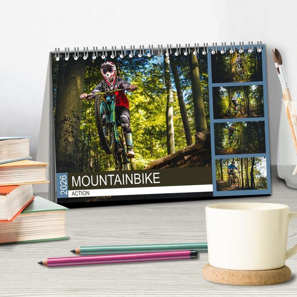 Produktbild: Mountainbike Action (Tischkalender 2026 DIN A5 quer), CALVENDO Monatskalender