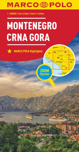 Produktbild: MARCO POLO L&auml;nderkarte Montenegro 1:250.000