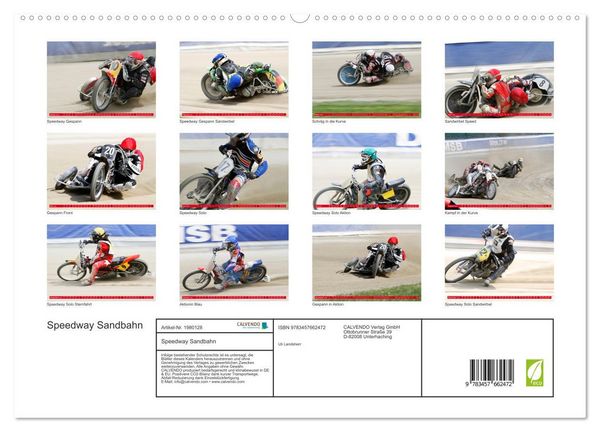 Produktbild: Speedway Sandbahn (hochwertiger Premium Wandkalender 2026 DIN A2 quer), Kunstdruck in Hochglanz
