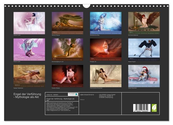 Produktbild: Engel der Verf&uuml;hrung - Mythologie als Akt (Wandkalender 2026 DIN A3 quer), CALVENDO Monatskalender