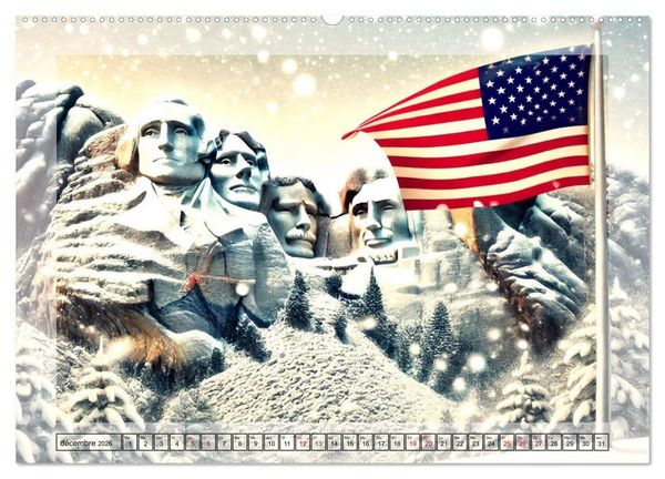 Produktbild: L'esprit am&eacute;ricain - Un hommage aux &Eacute;tats-Unis. (Calendrier mural 2026 DIN A2 vertical) calendrier de bureau