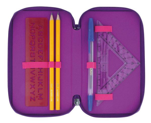 Produktbild: Herlitz Sch&uuml;leretui TriCase 31-teilig Dip Dye Pink/Purple