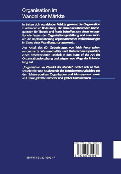 Produktbild: Organisation im Wandel der M&auml;rkte